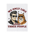 Cat Man Sunglasses Blanket Cat Humor Gift Women Retro Blanket Cool Cat T