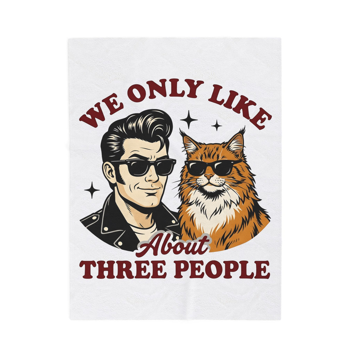Cat Man Sunglasses Blanket Cat Humor Gift Women Retro Blanket Cool Cat T