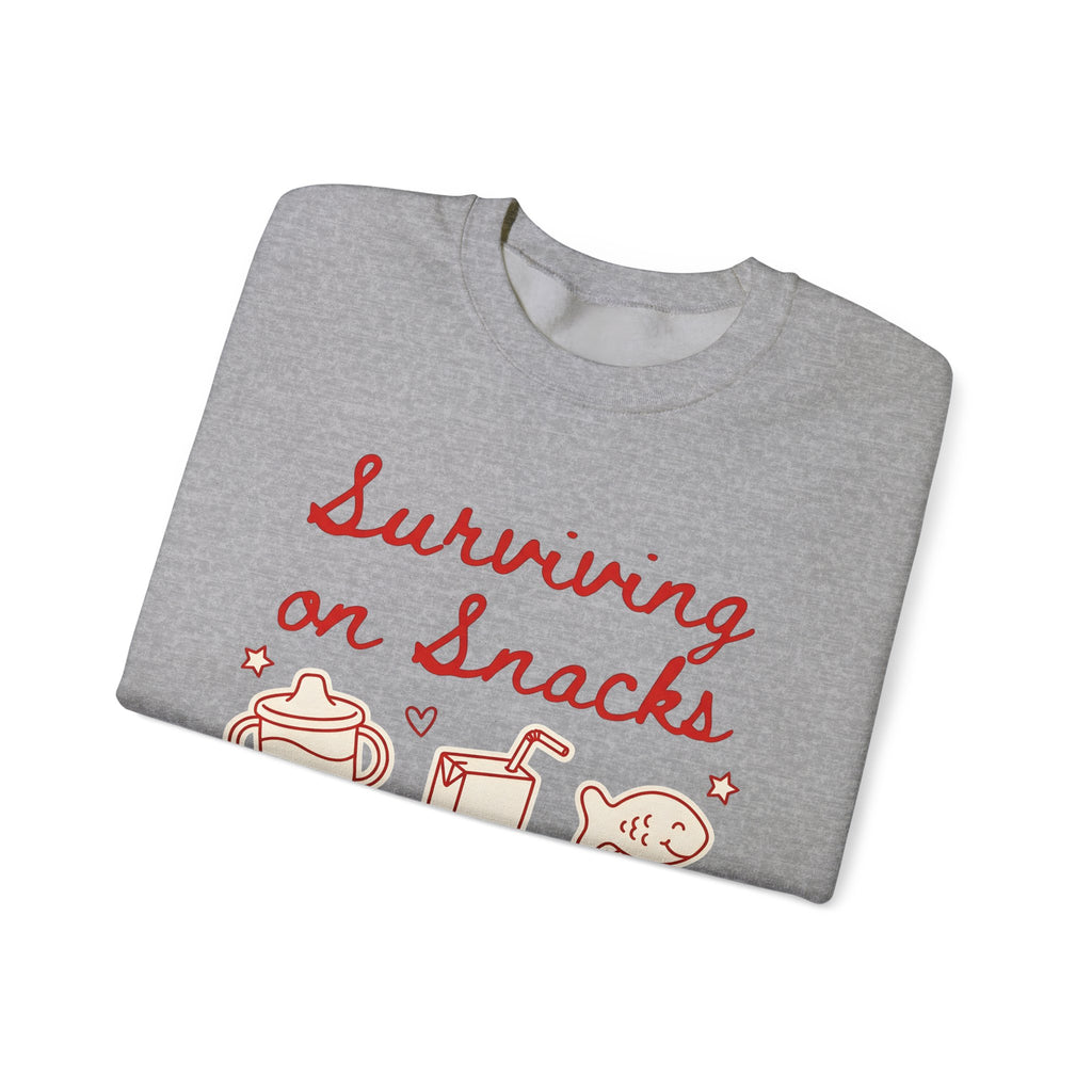 Snack Sketches Sweatshirt Moms Parenting Gift Women Fun Sweatshirt Food Illustrations Sweatshirt Motherhood Fan Cute Graphic Parenting Graphic Clean Teddy
