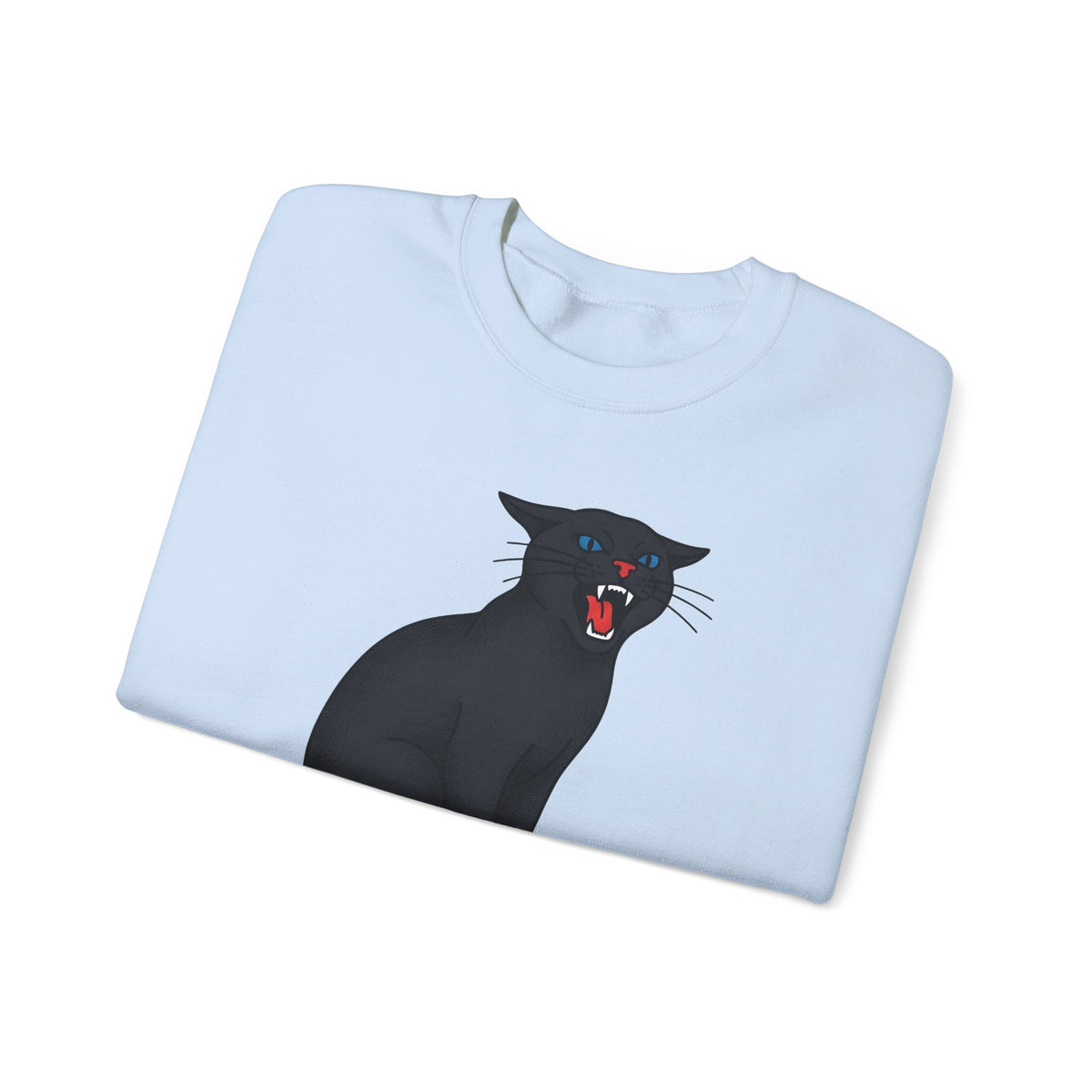Black Cat Sweatshirt Cat Humor Gift Women Bold Graphic Sweatshirt Cat Sweatshirt Cat Fan Graphic Sweatshirt Funny Graphic Retro Fangs Sweatshirt