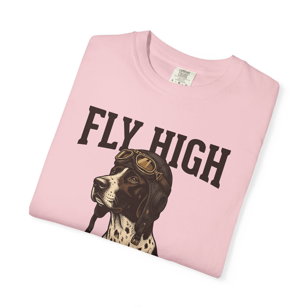 Flying Dog T-Shirt Dog Travel Gift Women Retro T-Shirt Canine T-Shirt Dog Fan Vintage T-Shirt Adventure Graphic Heritage Navigation T-Shirt