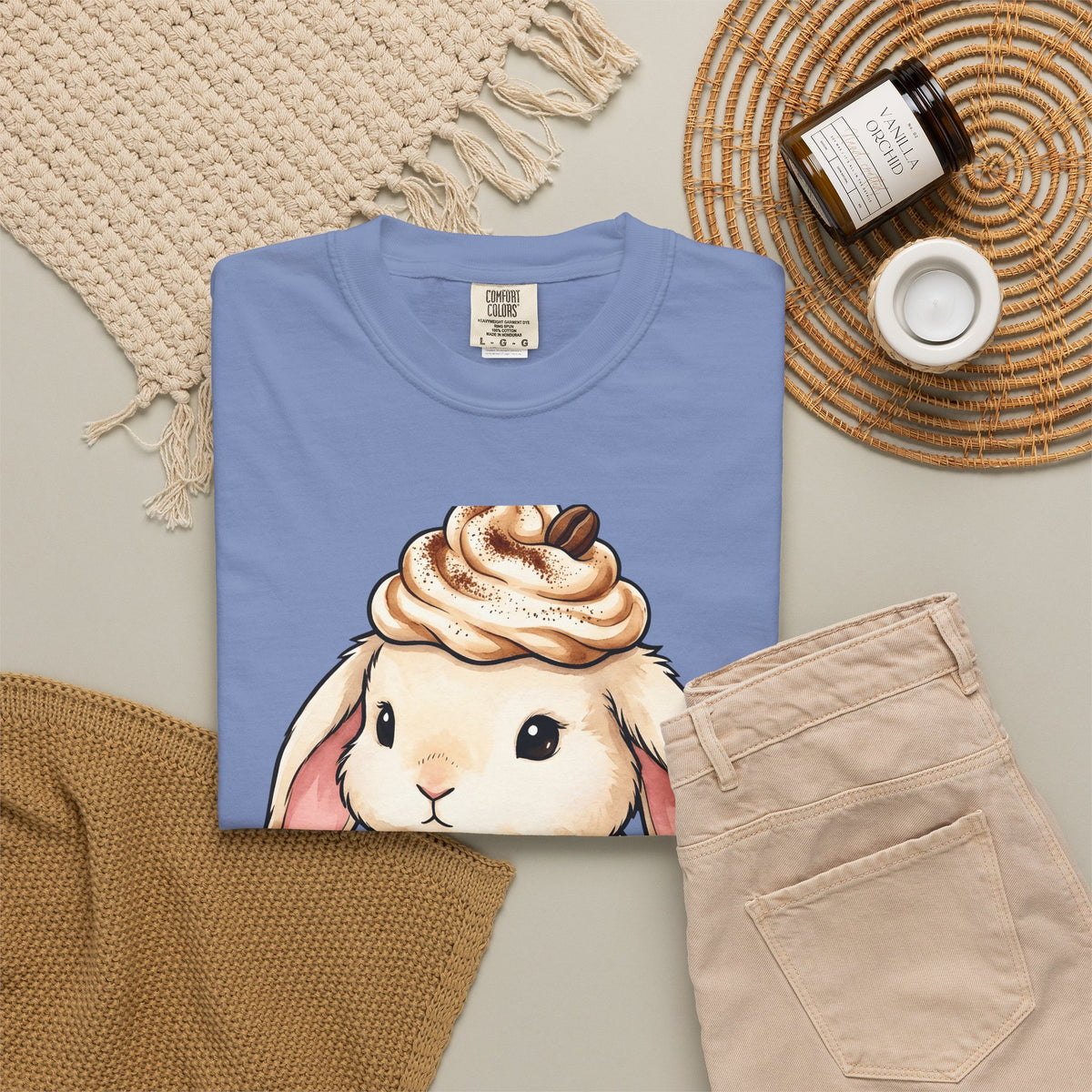 Bunny Espresso T-Shirt Coffee Wildlife Gift Women Adorable T-Shirt Rabbit Coffee T-Shirt Coffee Fan Animal Graphic T-Shirt Painterly Froth T-Shirt
