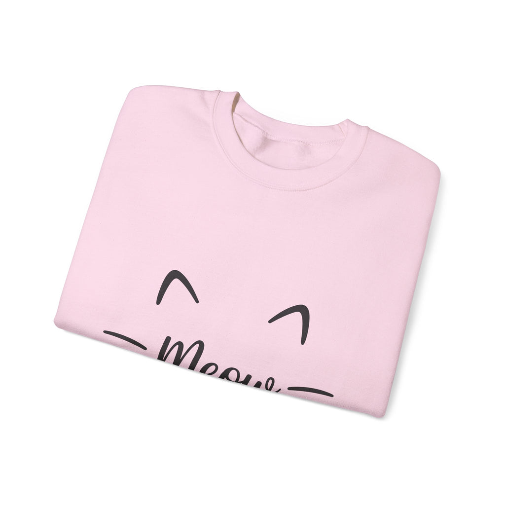 Cat Face Sweatshirt Cat Pets Gift Women Minimalist Sweatshirt Kitten Sweatshirt Cat Fan Feline Sweatshirt Animal Graphic Cat Enthusiast Hand Drawn Heart Nose