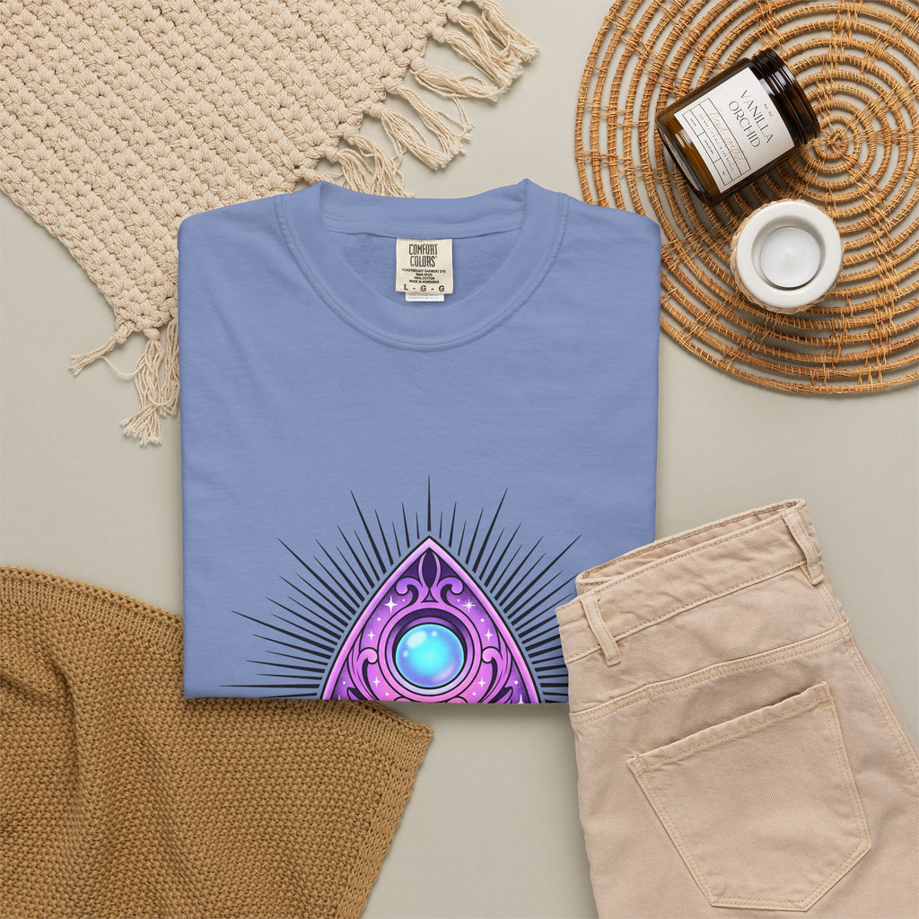 Magic Planchette T-Shirt Boho Chic Zodiac Gift Women Mystical T-Shirt Ouija Board T-Shirt Bohemian Fan Spiritual T-Shirt Astrology Graphic Trippy
