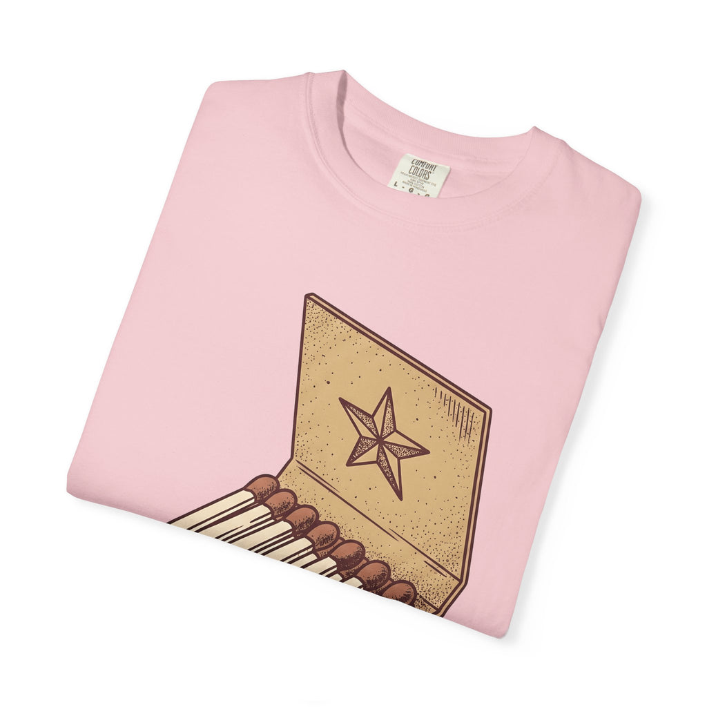 Matchbook Star T-Shirt Cowgirl Gypsy Gift Women Retro T-Shirt Matchcover T-Shirt Cowgirl Fan Vintage T-Shirt Bohemian Graphic Sketch Cowboy T-Shirt