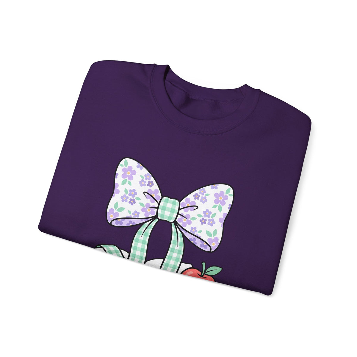 Reading Bow Sweatshirt Teachers Education Gift Women Cute Sweatshirt Reading Bow Sweatshirt Teacher Enthusiast Adorable Sweatshirt Learning Graphic Muted Fruit