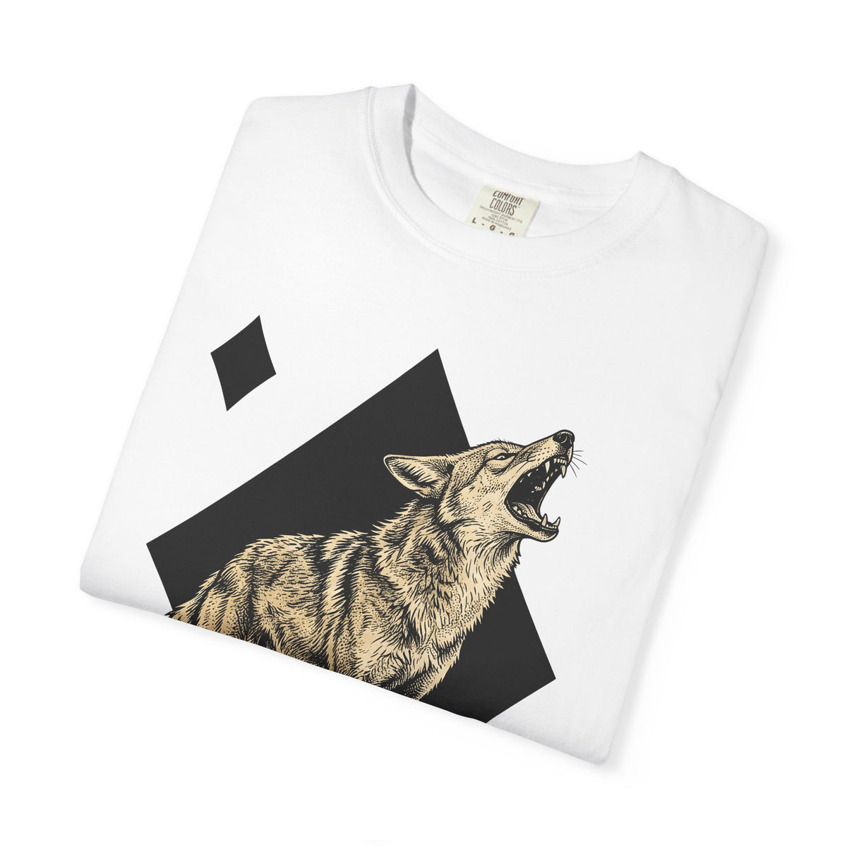 Howling Wolf T-Shirt Wolf Pets Gift Women Sketch T-Shirt Gray Wolf T-Shirt Wolf Fan Canine Graphic T-Shirt Hand Drawn Shape T-Shirt