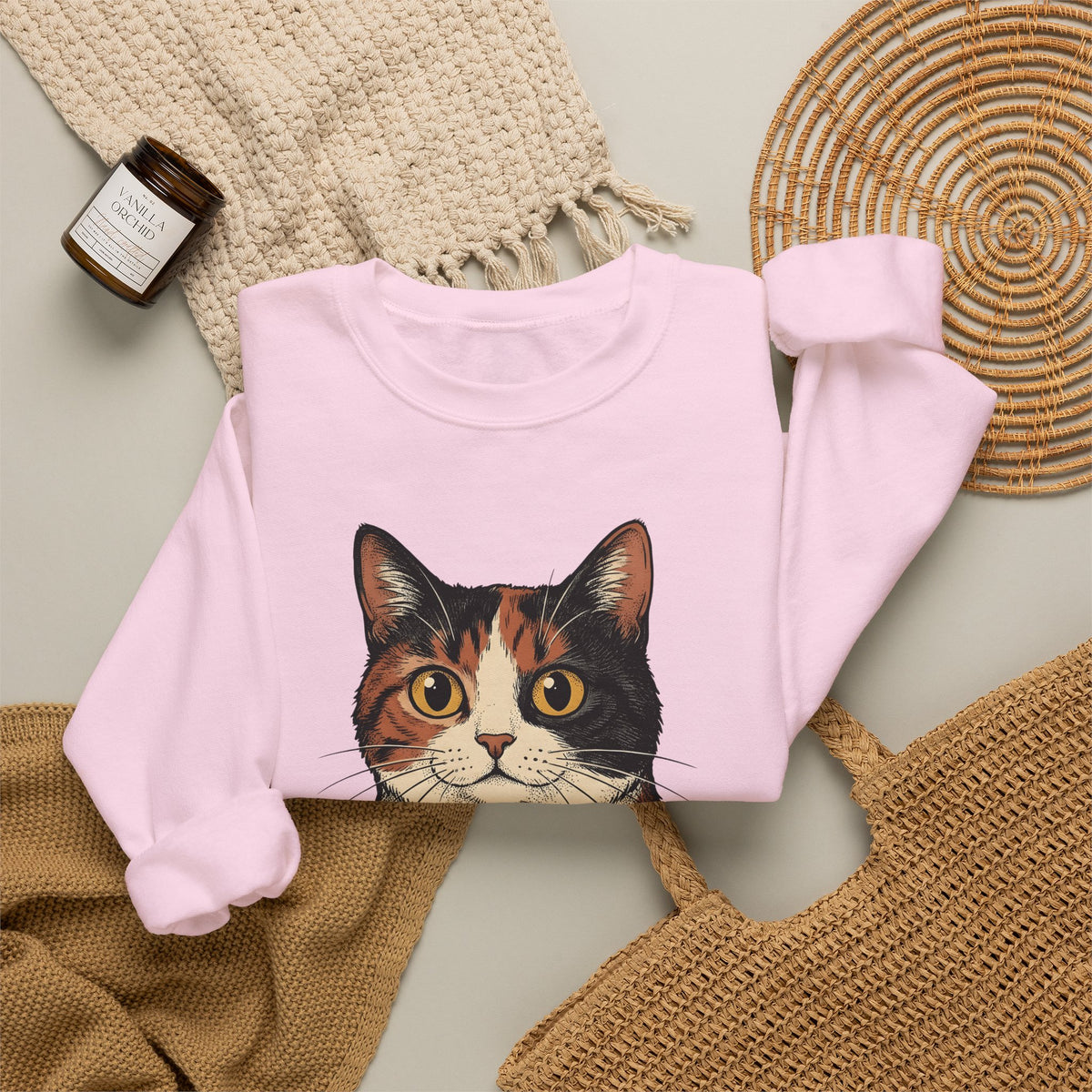 Kitten Sweatshirt Sweatshirt Cat Herbal Gift Women Sketch Sweatshirt Cat Cup Sweatshirt Cat Fan Feline Drawing Sweatshirt Herbalism Graphic Retro Tea Sweatshirt Sweatshirt