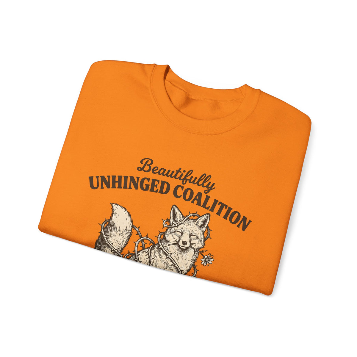 Fox Funny Creatures Gift Classic Fox Humor Fan Vintage Animal Doodle Floral Sweatshirt