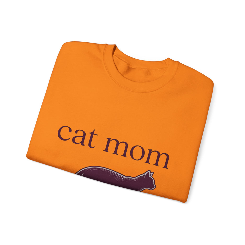 Cat Graphic Sweatshirt Cat Mom Animal Gift Women Minimalist Sweatshirt Kitten Sweatshirt Cat Lady Fan Feline Sweatshirt Simple Design Creature Graphic Vintage