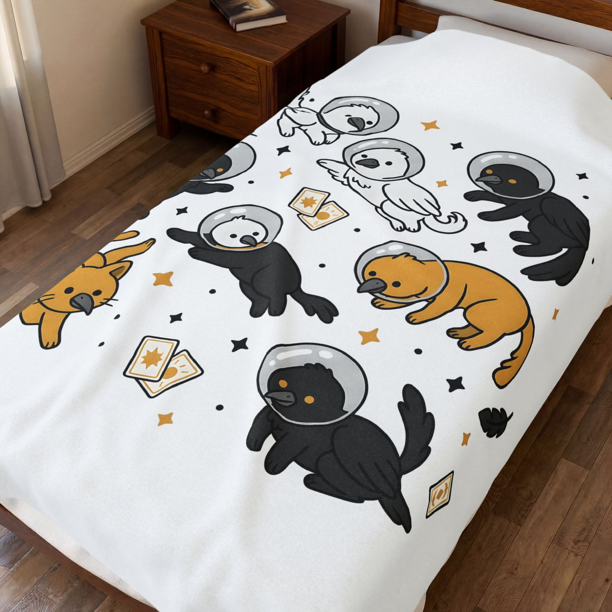 Cosmic Creature Mix Blanket Funny Random Designs Beasts Gift Women Adorable Blanket Monster Blanket Humor Fan Cartoon Blanket Creature Graphic