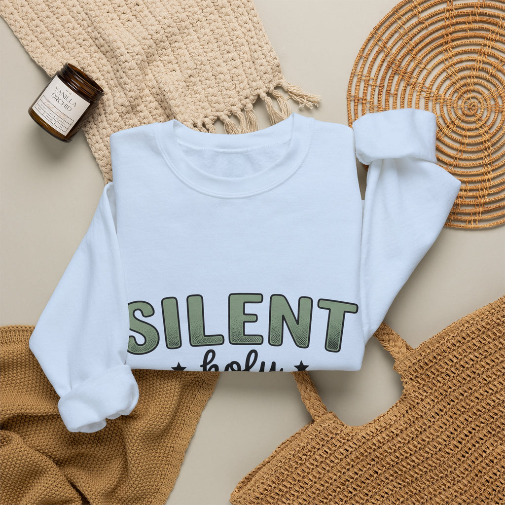 Holiday Text Sweatshirt Christmas Holiday Gift Women Playful Sweatshirt Typographic Sweatshirt Xmas Fan Festive Graphic Holiday Design Christmas