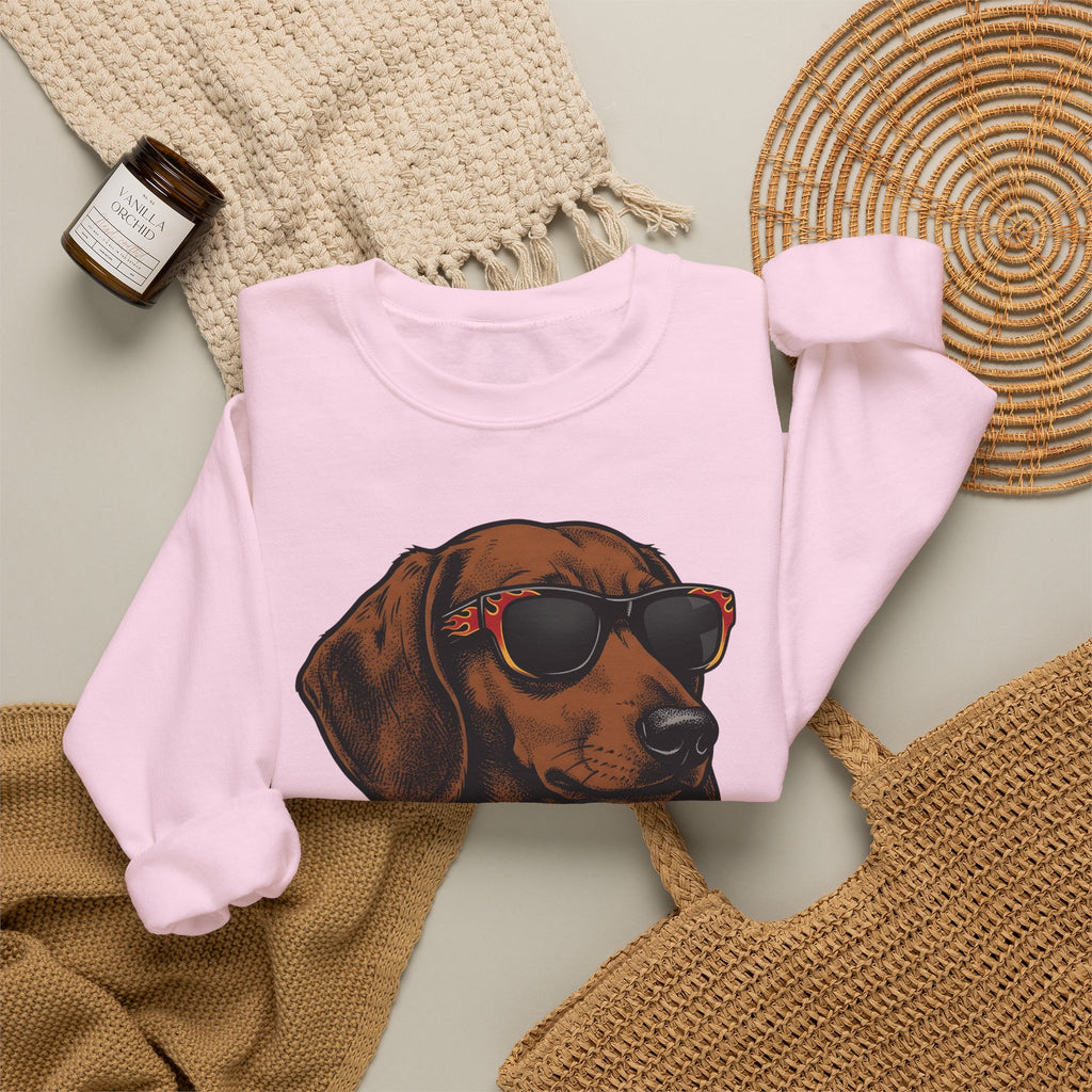 Dachshund Hound Sweatshirt Dog Creatures Gift Women Traditional Tattoo Sweatshirt Wiener Dog Sweatshirt Dog Fan Sailor Sweatshirt Beast Graphic Classic Sun