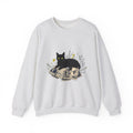 Black Cat Sweatshirt Cat Witchcraft Gift Women Botanical Sweatshirt Cat Sweatshirt Feline Fan Botanical Sweatshirt Occult Graphic Vintage Tarot Cards Sweatshirt