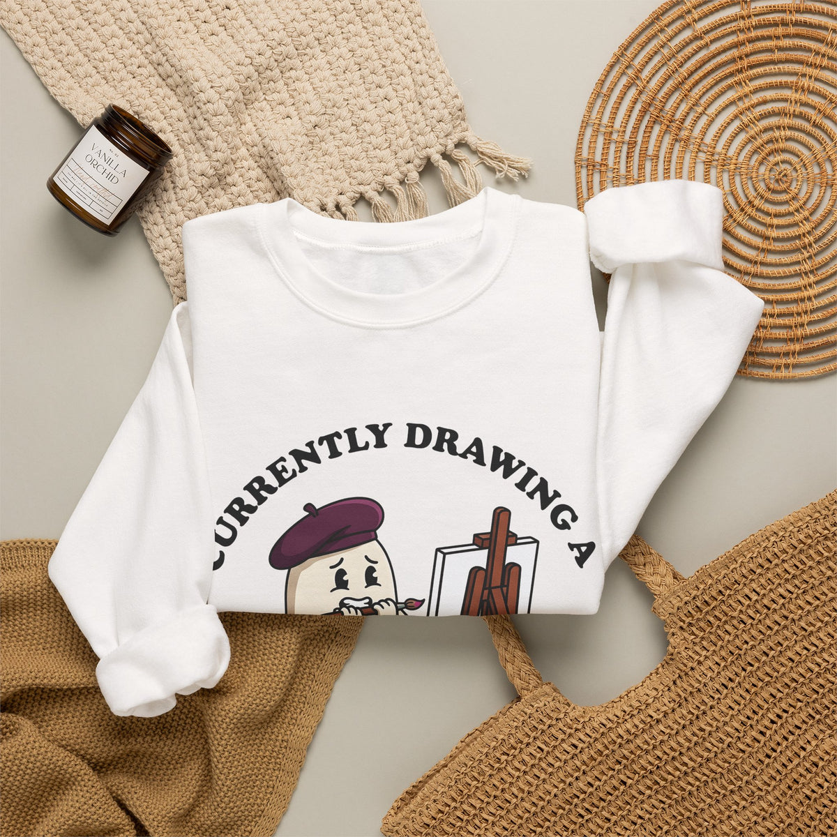 Apparition Illustrator Funny Gift Cartoon Ghost Artist Humor Fan Comic Visual Sweatshirt