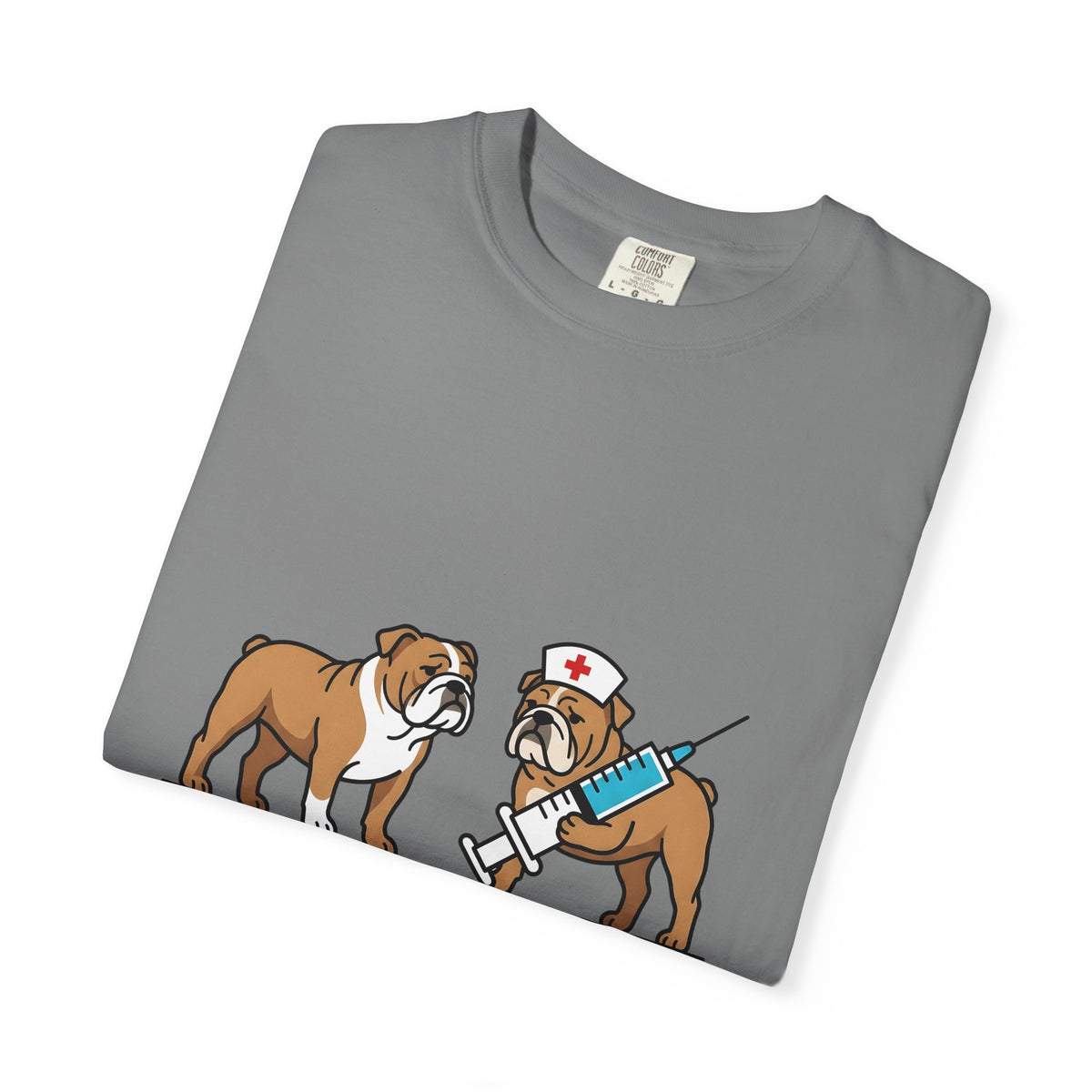Bulldog Nurse T-Shirt Nurses Animal Gift Women Graphic T-Shirt Bulldog T-Shirt Nurse Enthusiast Bulldog Graphic T-Shirt Creature Illustration