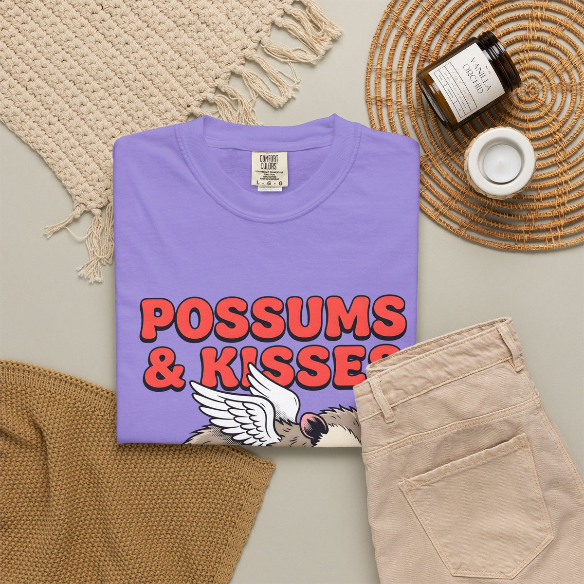 Possum Graphic T-Shirt St. Valentines Day Animals Gift Women Cartoon T-Shirt Opossum T-Shirt Valentines Fan Kawaii T-Shirt Wildlife Graphic Retro