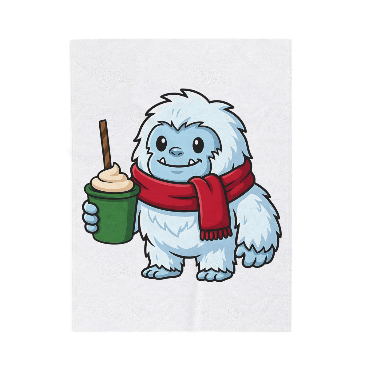 Abominable Snowman Christmas Holiday Gift Comic Yeti Xmas Fan Cartoon Holiday Chibi Blanket