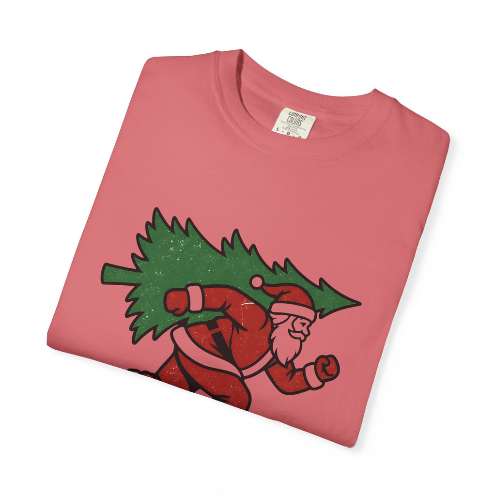 Santa Roller Skates T-Shirt Sports Christmas Gift Women Cartoon T-Shirt Kris Kringle T-Shirt Athlete Fan Toon T-Shirt Holiday Graphic Vintage