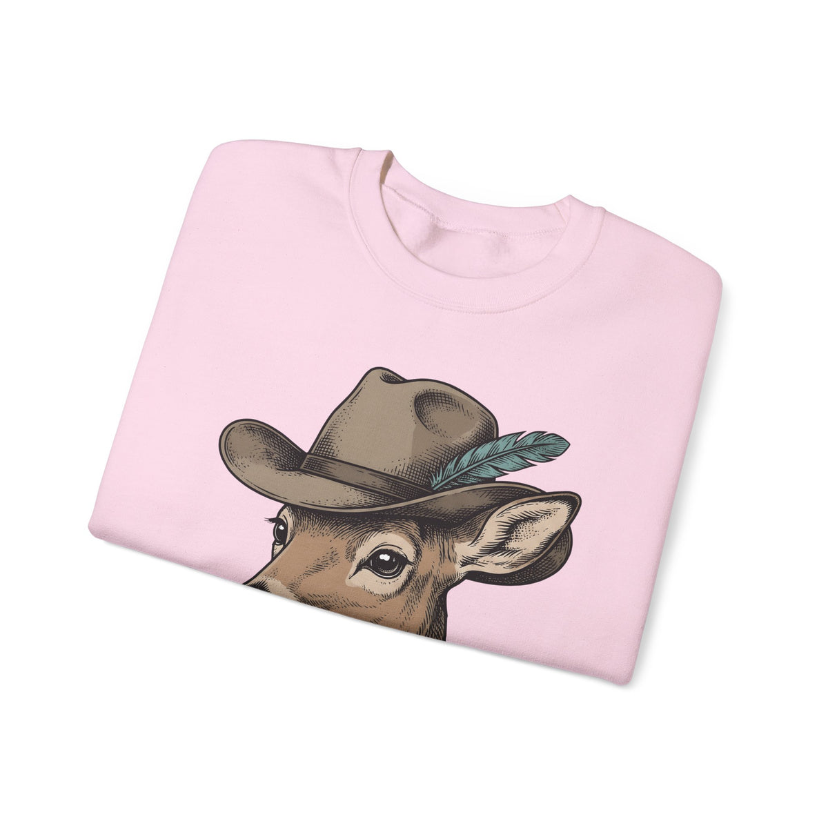 Buck Western Hat Cowgirl Wildlife Gift Sketch Cowboy Hat Cowgirl Fan Rodeo Wildlife Retro Sweatshirt