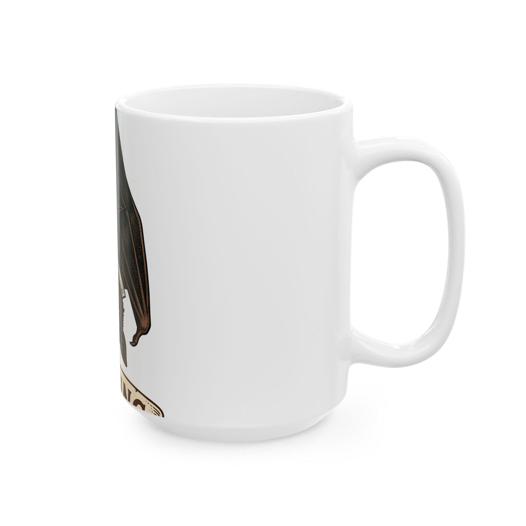 Bat Clipart Mug Funny Creature Gift Women Doodle Mug Bat Mug Humor Fan Cartoon Mug Beast Graphic Classic Parasol Mug