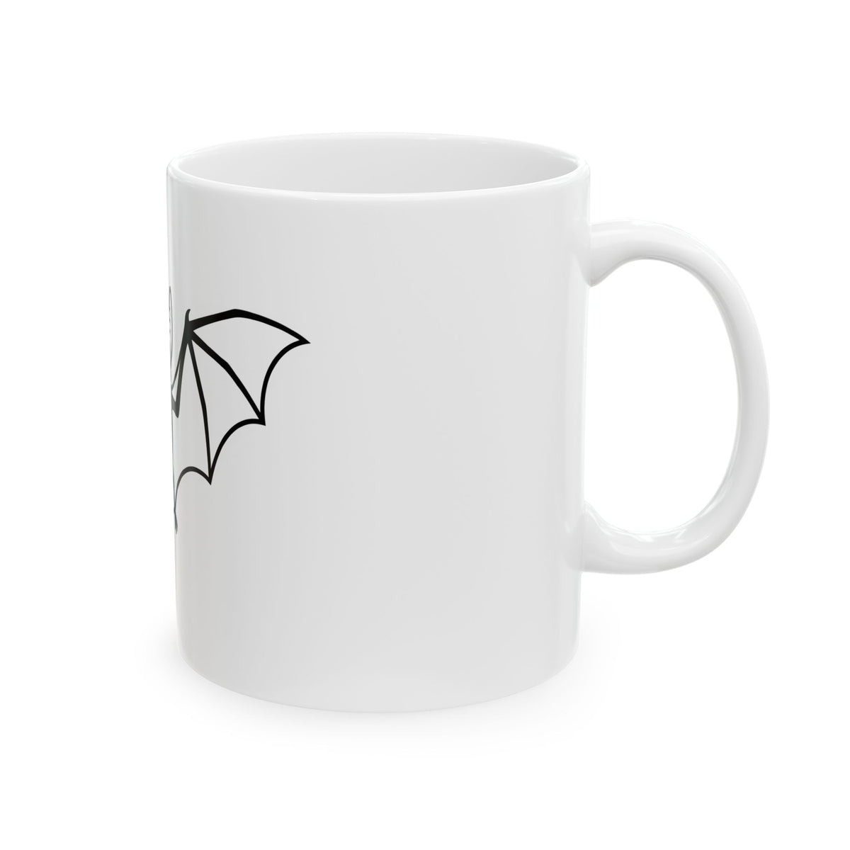 Bat Graphic Mug Cottagecore Halloween Gift Women Minimalist Mug Bat Mug Homebody Fan Simple Mug Spooky Graphic Gothic Wings Mug