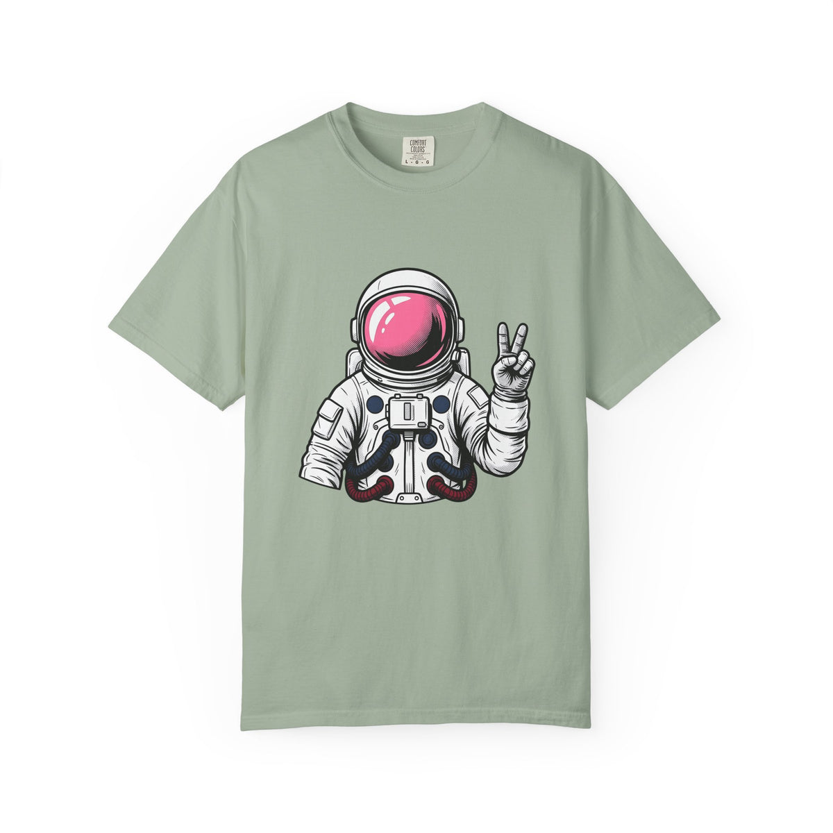 Astronaut Graphic T-Shirt America Space Gift Women Comic T-Shirt Cosmonaut T-Shirt Patriot Fan Galactic Graphic Illustration Cartoon T-Shirt Retro
