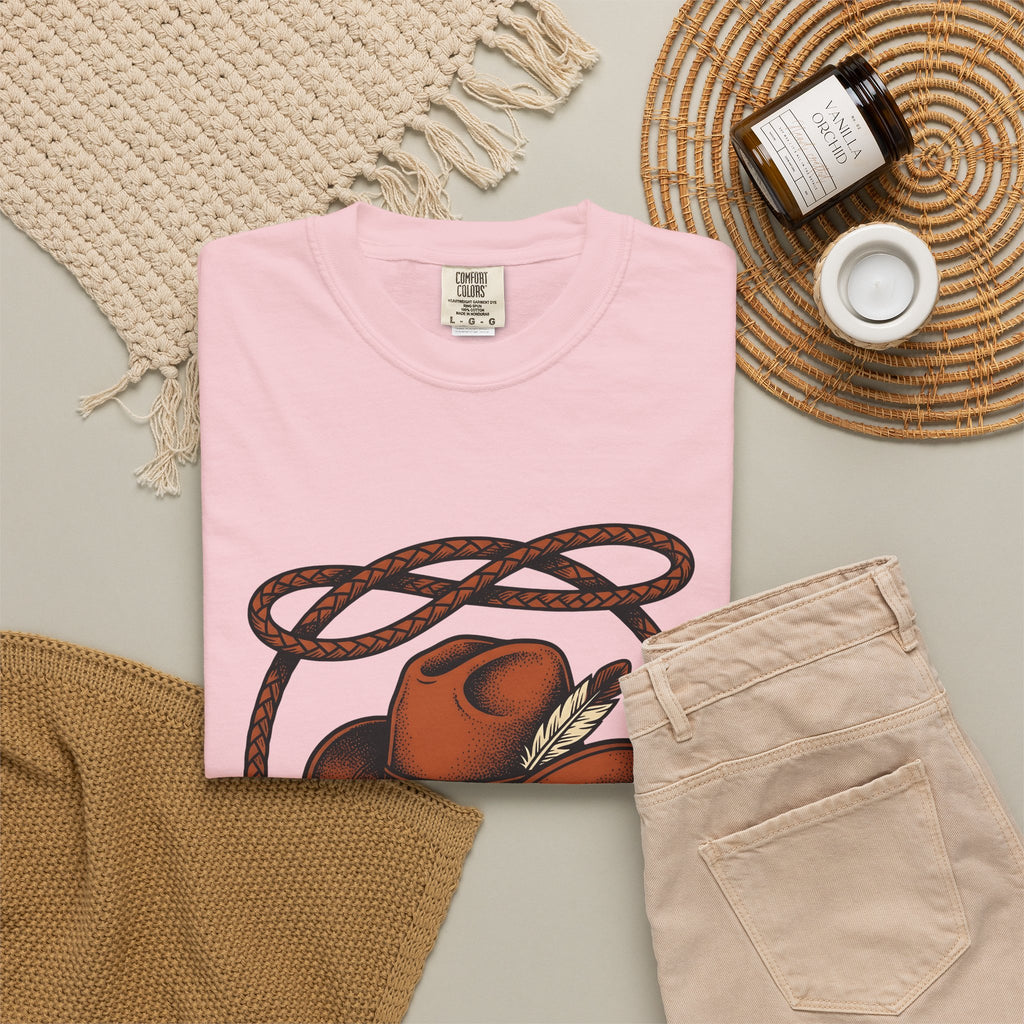 Rancher Hat T-Shirt Cowgirl Rodeo Gift Women Antique T-Shirt Cowboy Hat T-Shirt Cowgirl Fan Western T-Shirt Rodeo Graphic Traditional Cord T-Shirt