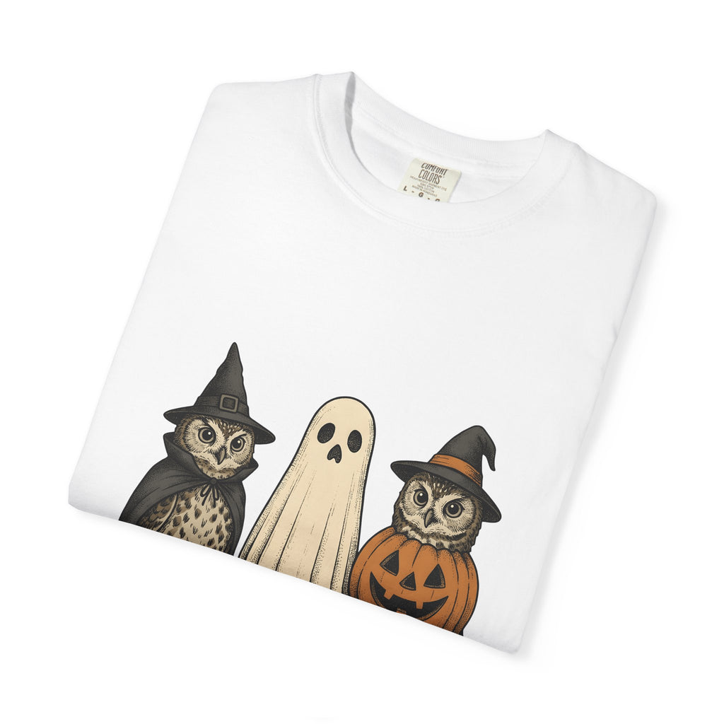 Owl Halloween Costumes Halloween Creatures Gift Classic Owl Costume Horror Fan Spooky Monster T-Shirt