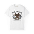 Riding Saddle T-Shirt Cowgirl Rodeo Gift Women Nostalgic T-Shirt Saddle T-Shirt Cowgirl Fan Western T-Shirt Rodeo Graphic Ink Drawing Marshal Star