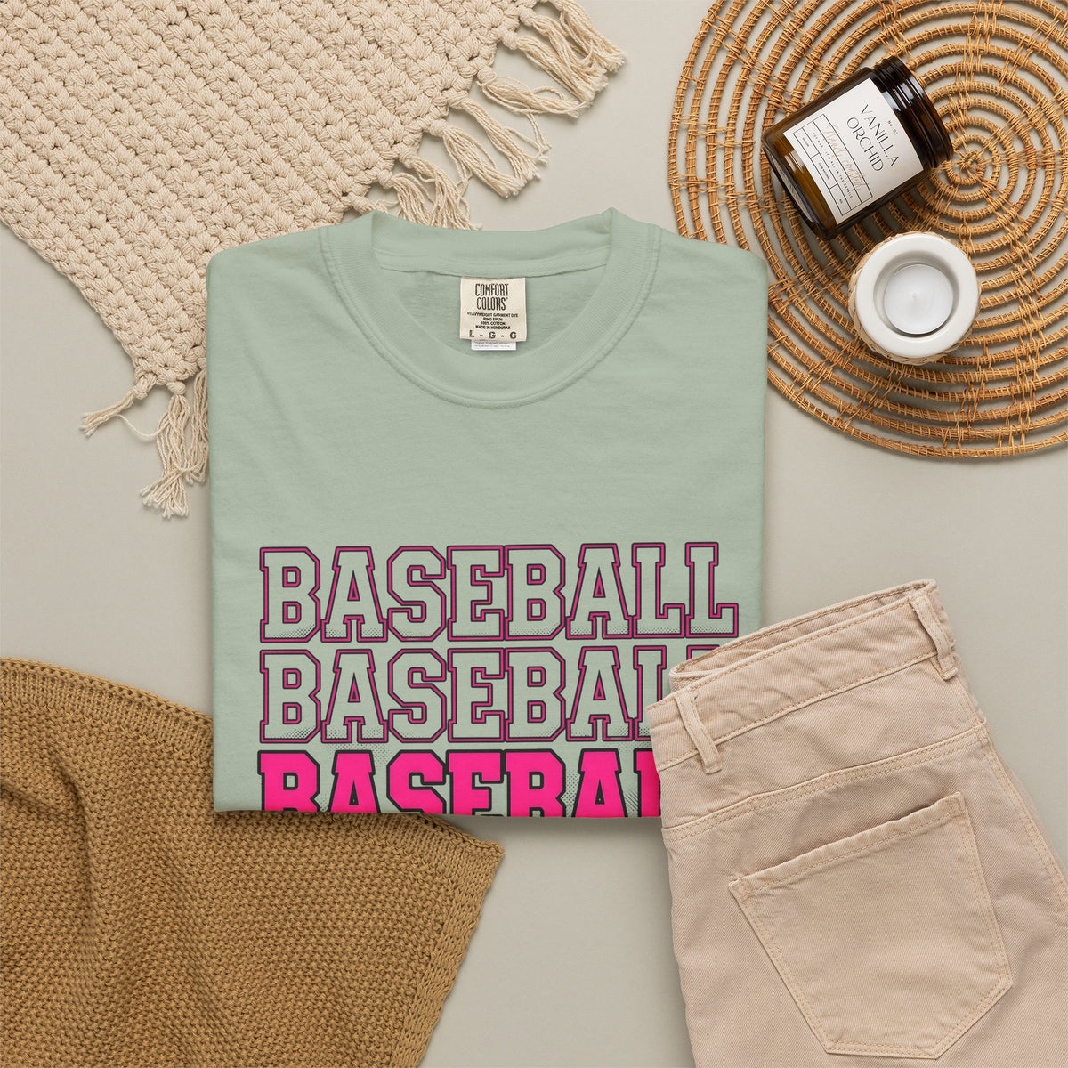 Baseball Lettering T-Shirt Moms Athletics Gift Women Strong T-Shirt Lettering T-Shirt Mom Fan Bold T-Shirt Sports Graphic Vintage Pink Highlight