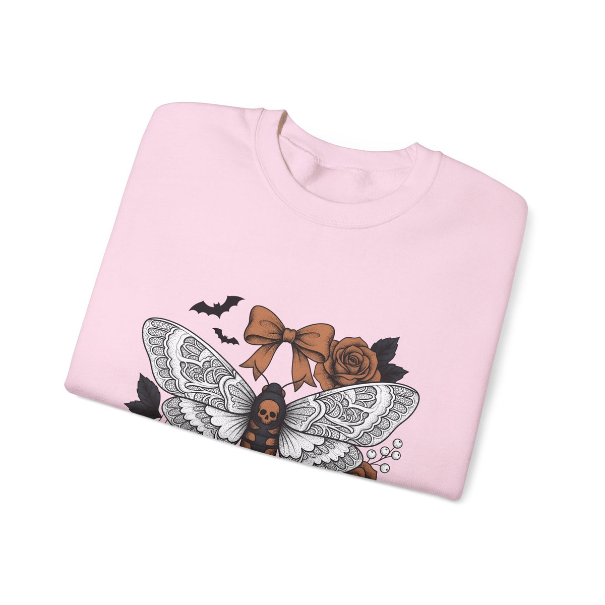 Skull Butterfly Sweatshirt Halloween Horror Gift Women Body Art Sweatshirt Sugar Skull Sweatshirt Horror Fan Tattoo Sweatshirt Macabre