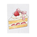 Strawberry Pastry Blanket Desserts Sweets Gift Women Gouache Blanket Tart Blanket Dessert Fan Watercolor Blanket Candy Graphic Line Art Pink Tie