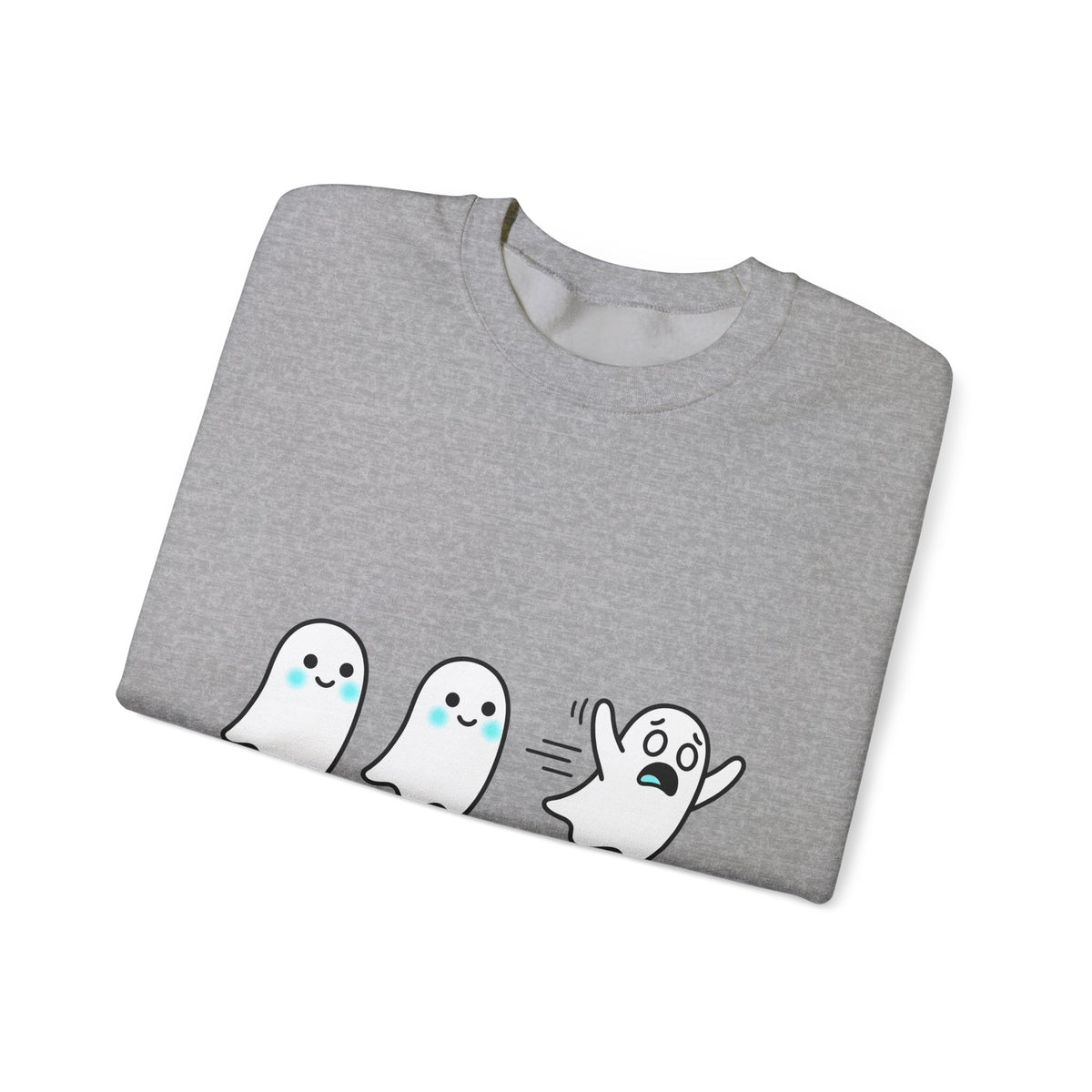 Sweet Ghost Pack Sweatshirt Funny Halloween Party Gift Women Chibi Sweatshirt Ghostly Spirits Sweatshirt Humor Fan Cartoon Sweatshirt Spooky Graphic Halloween