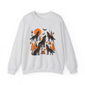 Wolf Crew Sweatshirt Halloween Fauna Gift Women Minimalist Sweatshirt Wolf Pack Sweatshirt Horror Fan Werewolf Sweatshirt Wildlife Graphic Sketch Bats Flying