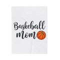Basketball Graphic Blanket Moms Sports Gift Women Script Blanket Hoop Blanket Mom Fan Calligraphy Blanket Athlete Graphic Modern Sports Ball Blanket