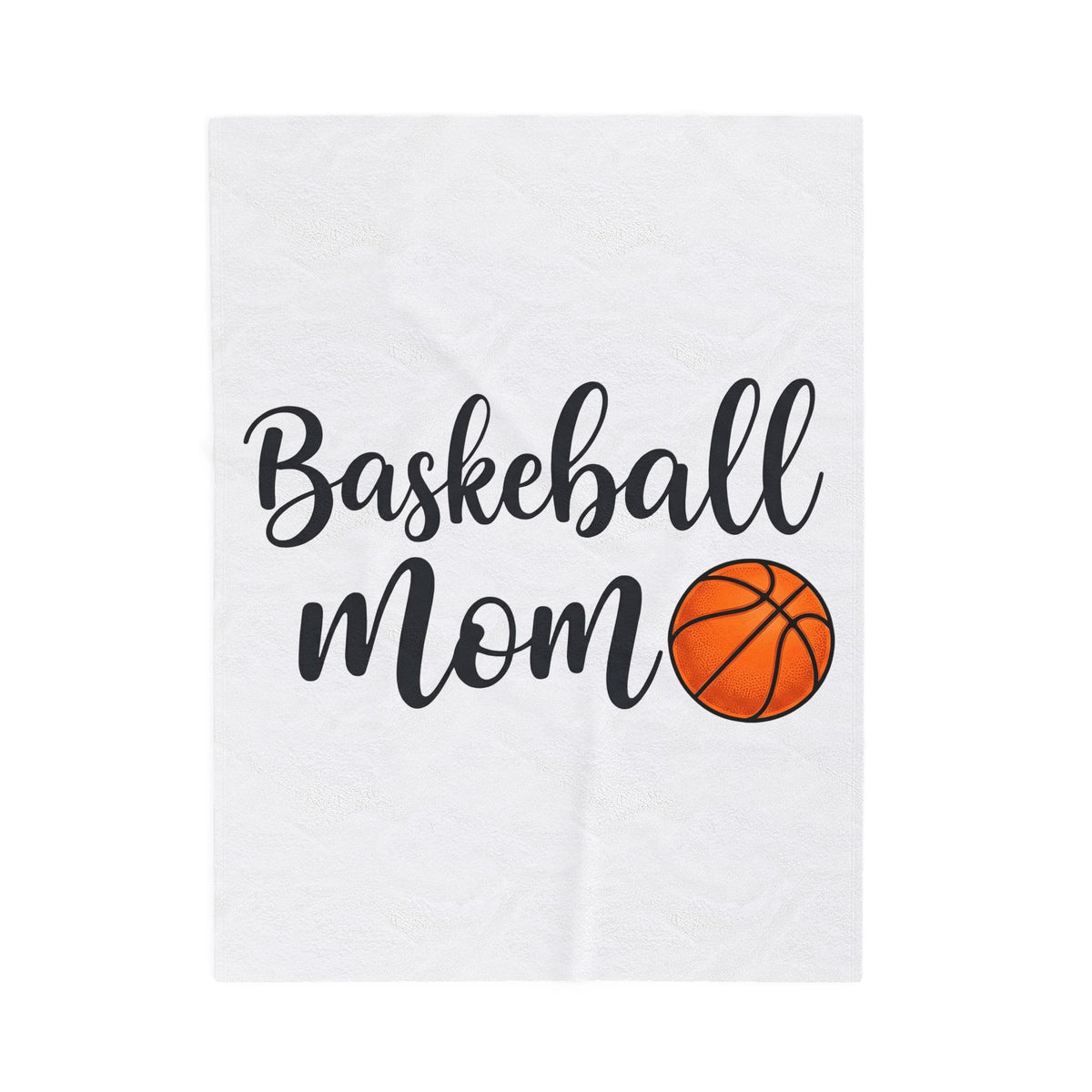 Basketball Graphic Blanket Moms Sports Gift Women Script Blanket Hoop Blanket Mom Fan Calligraphy Blanket Athlete Graphic Modern Sports Ball Blanket