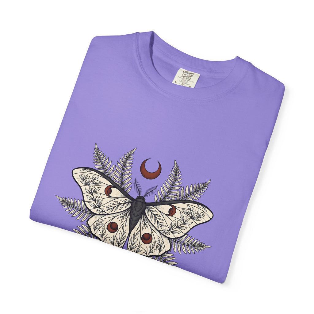 Luna Moth T-Shirt Boho Chic Nature Gift Women Botanical T-Shirt Actias Luna T-Shirt Hippie Fan Botanical Illustration T-Shirt Environmental Graphic