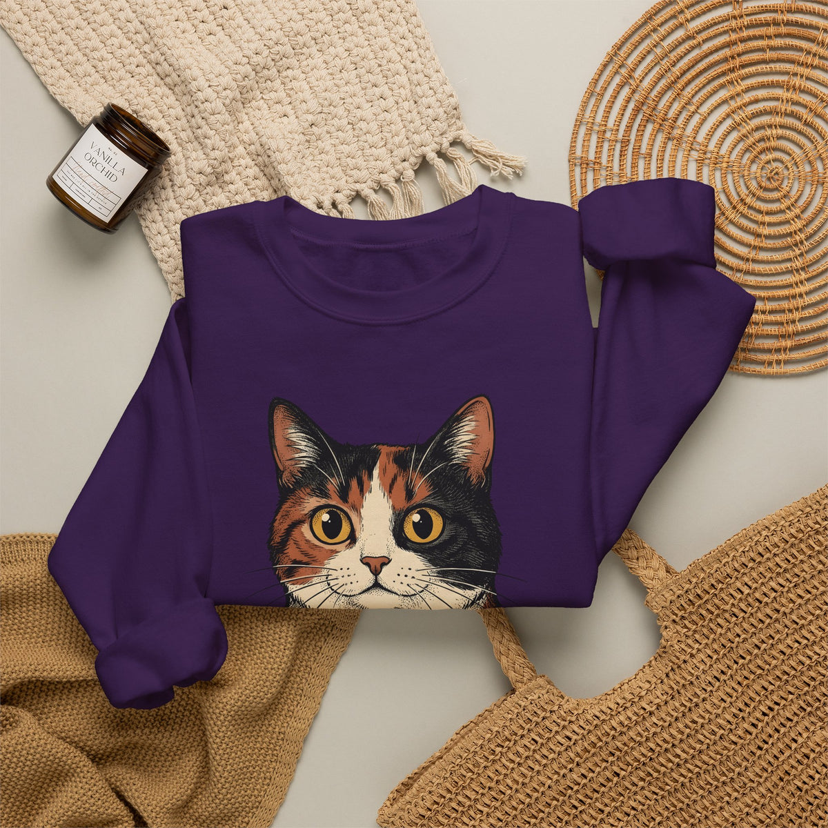 Kitten Sweatshirt Sweatshirt Cat Herbal Gift Women Sketch Sweatshirt Cat Cup Sweatshirt Cat Fan Feline Drawing Sweatshirt Herbalism Graphic Retro Tea Sweatshirt Sweatshirt