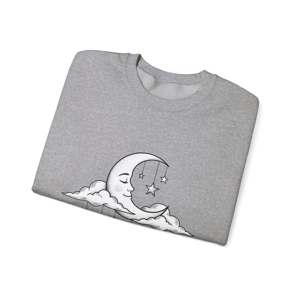 Crescent Moon Sweatshirt Nurses Career Gift Women Line Art Sweatshirt Lunar Sweatshirt Nurse Enthusiast Minimalist Sweatshirt Professional Graphic Clean