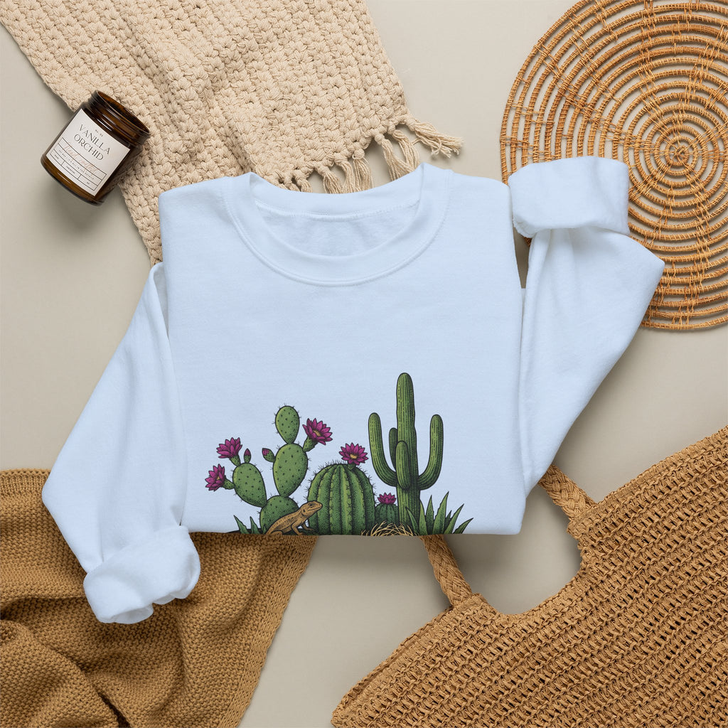 Western Hat Cactus Sweatshirt Cowgirl Cowboy Gift Women Rustic Sweatshirt Saguaro Sweatshirt Rodeo Fan Country Sweatshirt Cowboy Graphic Retro Reptile Sweatshirt