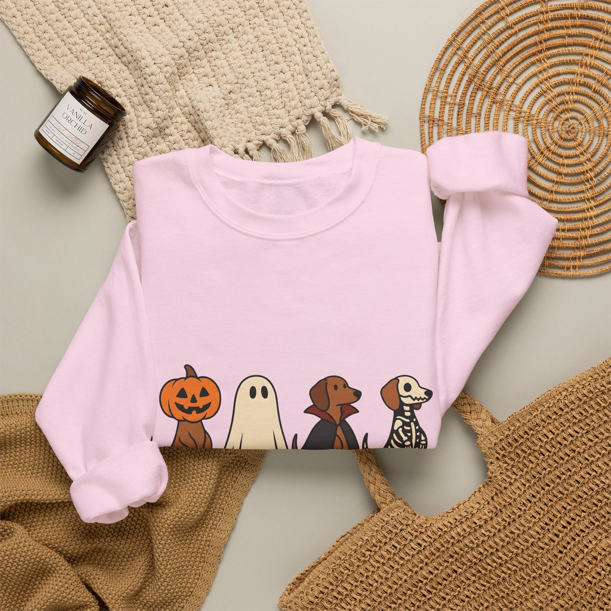 Sausage Dog Costumes Sweatshirt Halloween Animals Gift Women Animated Sweatshirt Dachshund Sweatshirt Halloween Fan Cartoon Sweatshirt Pet Graphic Doodle