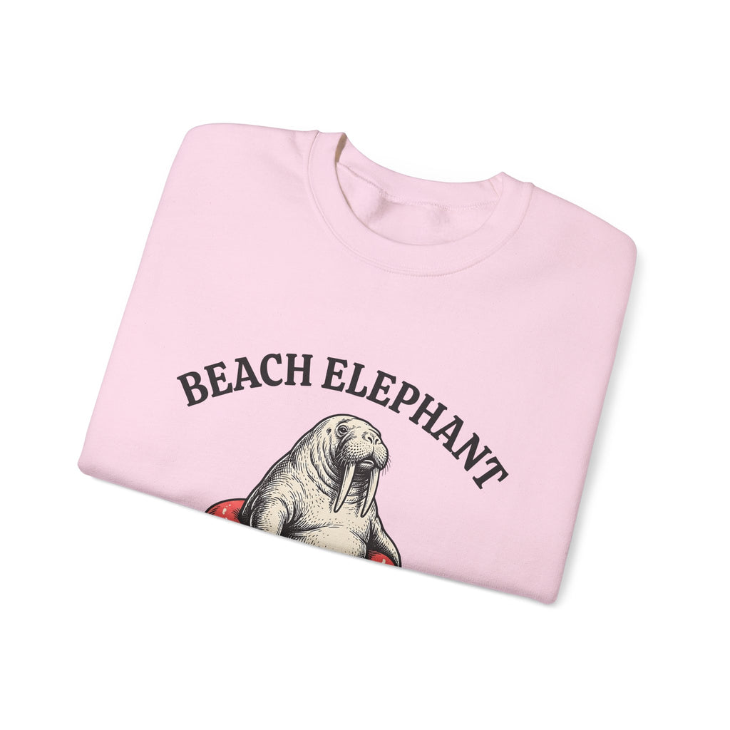 Walrus Floatie Sweatshirt Funny Animal Gift Women Hand Drawn Sweatshirt Inflatable Sweatshirt Humor Fan Illustrated Sweatshirt Creature Graphic Vintage Swim