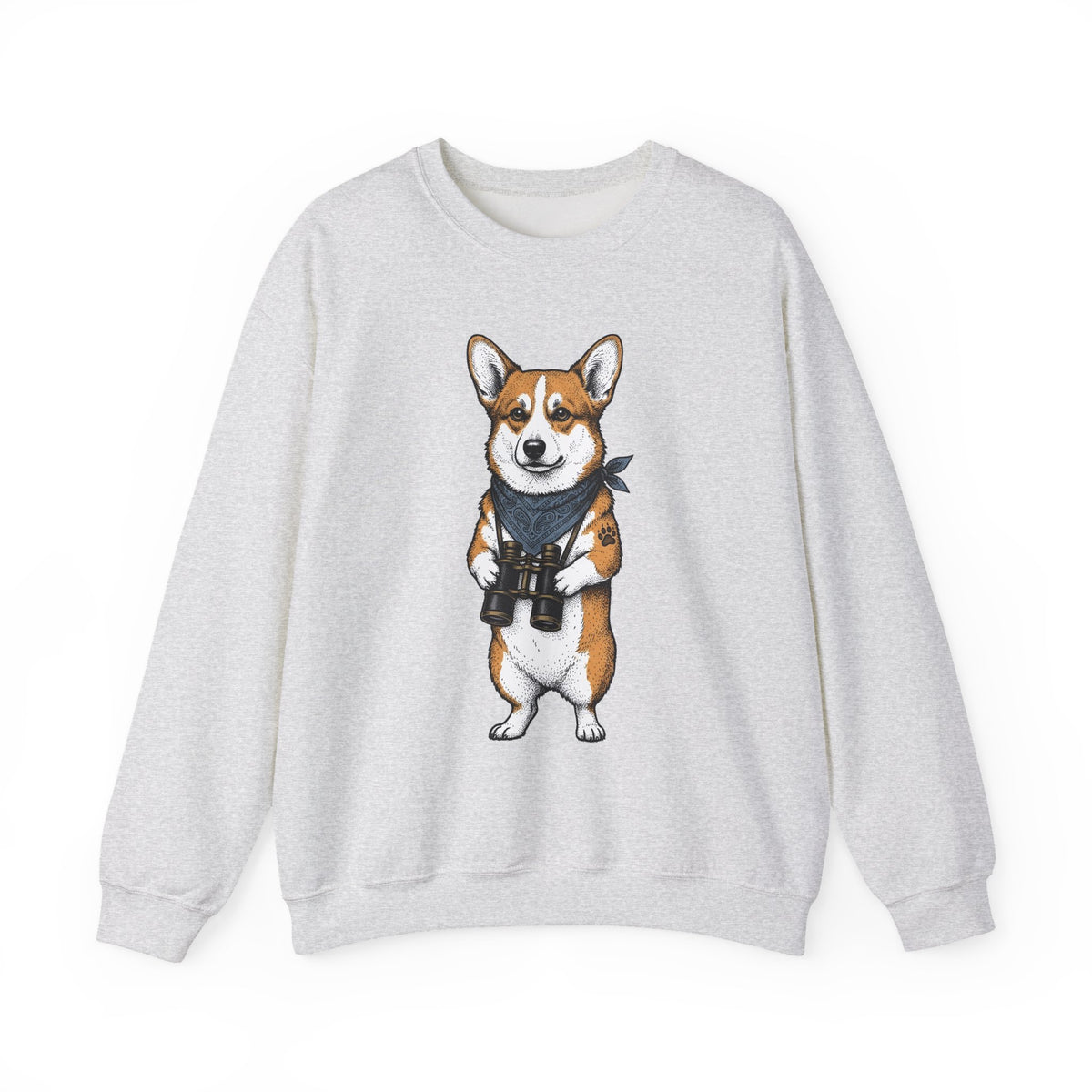 Corgi Puppy Sweatshirt Dog Pets Gift Women Sketch Sweatshirt Puppy Sweatshirt Dog Fan Pup Drawing Pet Graphic Retro Spyglass Sweatshirt