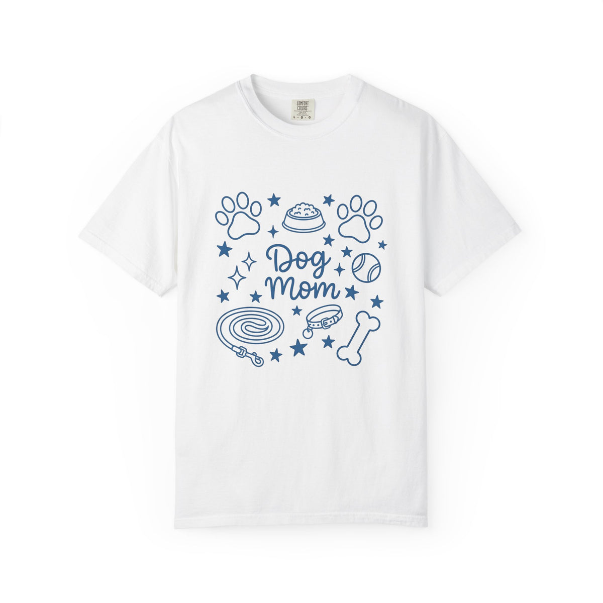 Dog Paws T-Shirt Dog Mom Dog Mom Pet Gift Women Doodle T-Shirt Paw T-Shirt Dog Parent Fan Hand Drawn T-Shirt Animal Graphic Minimalist Stars T-Shirt