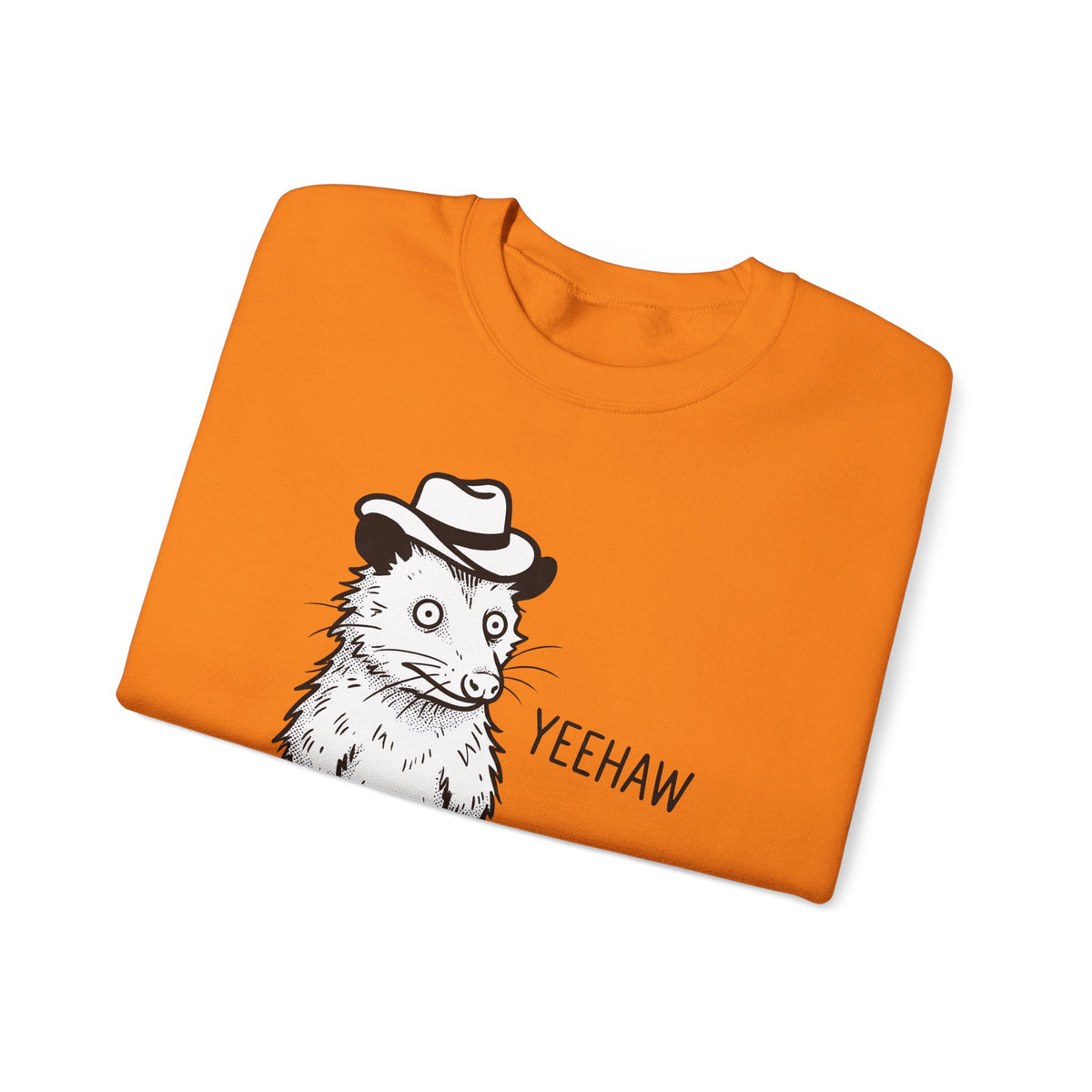 Possum Western Hat Sweatshirt Cowgirl Pet Gift Women Line Art Sweatshirt Opossum Sweatshirt Cowboy Fan Animal Illustration Graphic Hand Drawn Western Hat