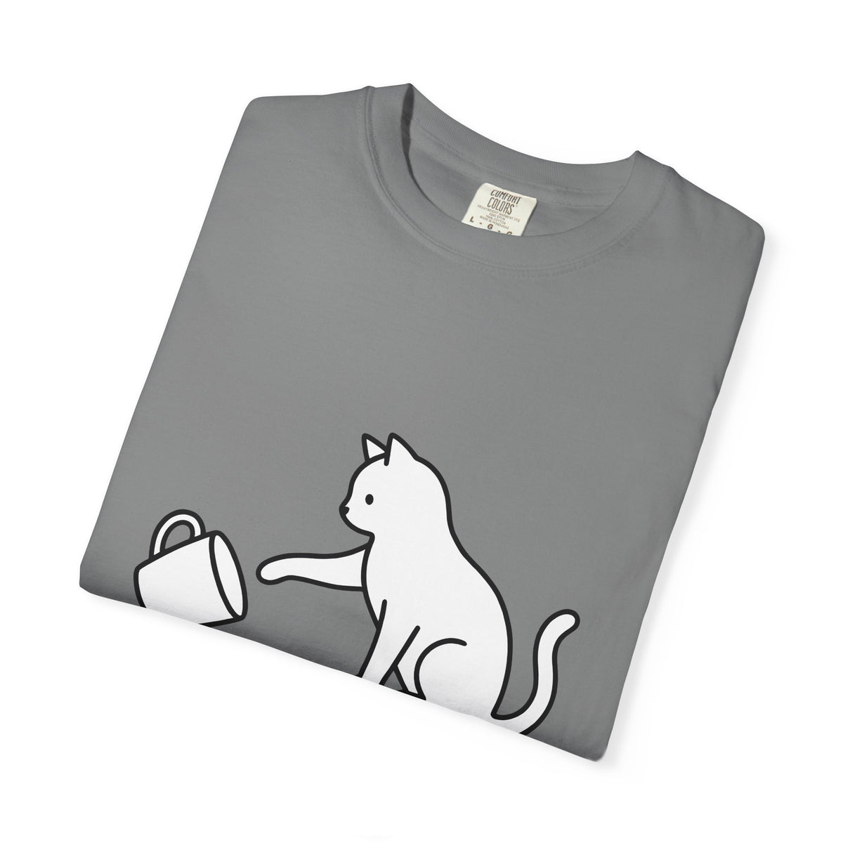 Cat T-Shirt Cat Joke Gift Women Simple T-Shirt Kitten T-Shirt Feline Fan Cat T-Shirt Humor Graphic Sketch T-Shirt T-Shirt
