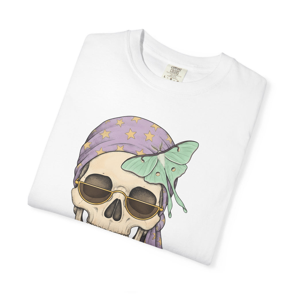 Skull Handkerchief T-Shirt Boho Chic Gothic Fashion Gift Women Ethnic T-Shirt Bandana T-Shirt Bohemian Fan Tribal T-Shirt Dark Graphic Rustic