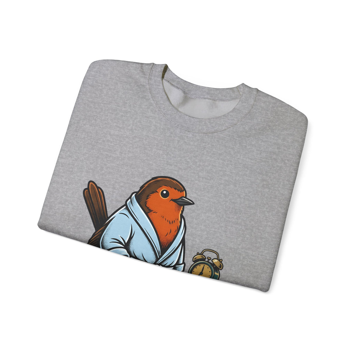 Avian Robe Sweatshirt Funny Creature Gift Women Animated Sweatshirt Bird Sweatshirt Humor Fan Cartoon Sweatshirt Beast Graphic Old School Alarm Sweatshirt