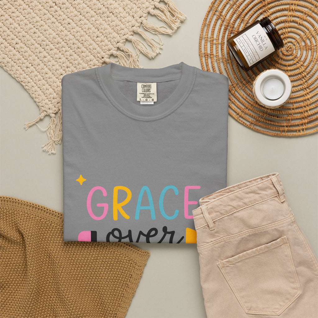 Pencil Graphic T-Shirt Teachers School Gift Women Playful T-Shirt Illustration T-Shirt Educator Enthusiast Whimsical T-Shirt Classroom Graphic